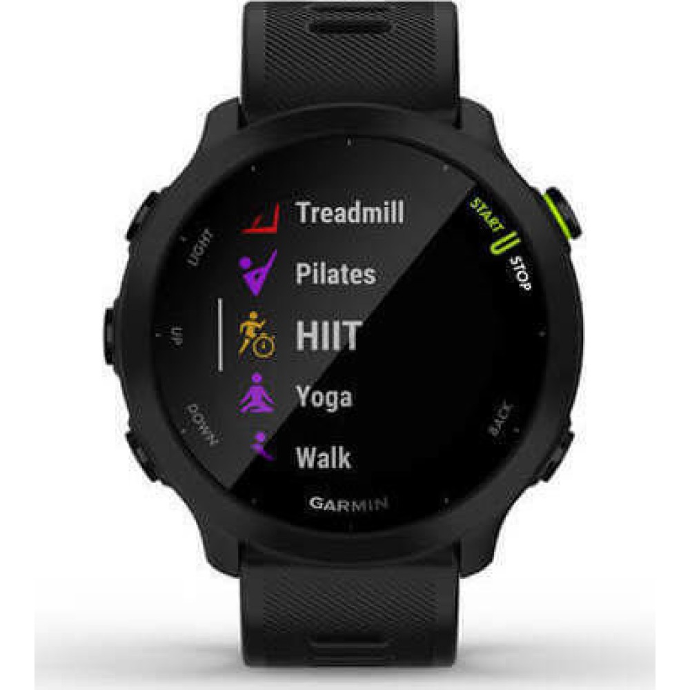 Garmin Forerunner 55 42mm Αδιάβροχο Smartwatch με Παλμογράφο (Black)