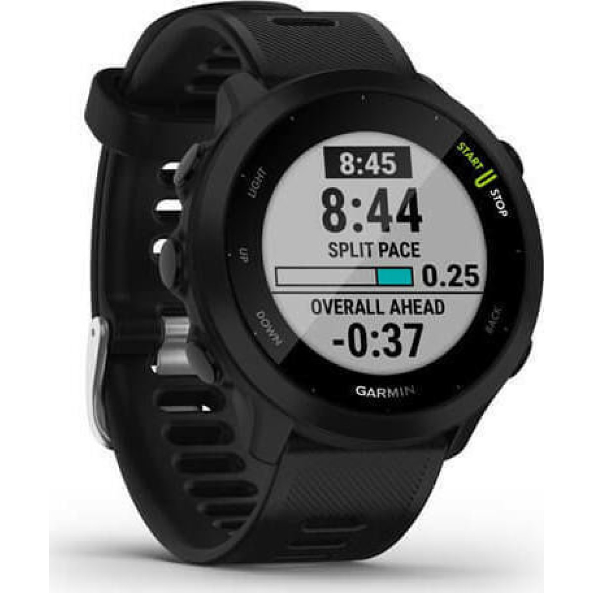 Forerunner 55 (schwarz, 42 mm, Silikon-Armband)