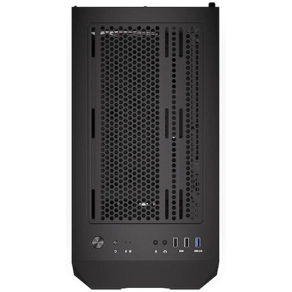 Krux Orona Gaming Midi Tower Κουτί Υπολογιστή με Πλαϊνό Παράθυρο Μαύρο