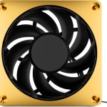 Alphacool Apex Stealth Case Fan 120mm με Σύνδεση 4-Pin PWM Χρυσό