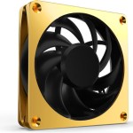Alphacool Apex Stealth Metal Power Case Fan 120mm με Σύνδεση 4-Pin PWM Χρυσό