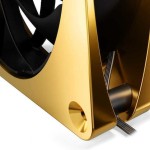 Alphacool Apex Stealth Metal Power Case Fan 120mm με Σύνδεση 4-Pin PWM Χρυσό