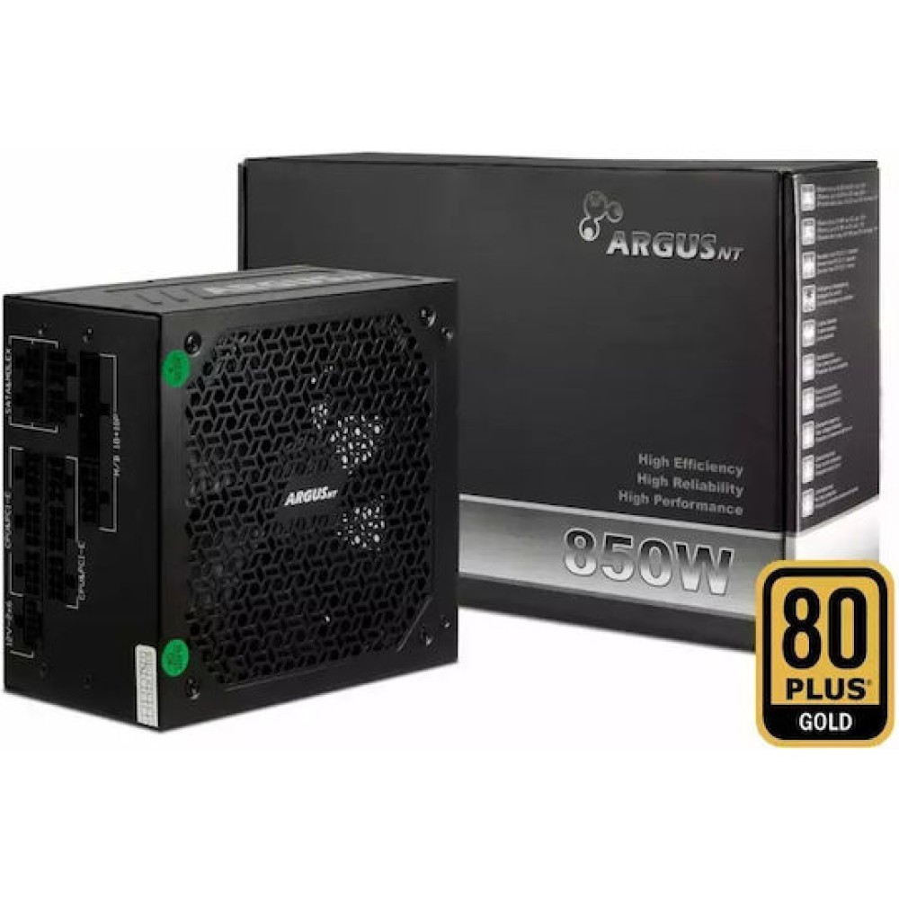 Inter-Tech ARGUSnt 850W Μαύρο Τροφοδοτικό Υπολογιστή Full Modular
