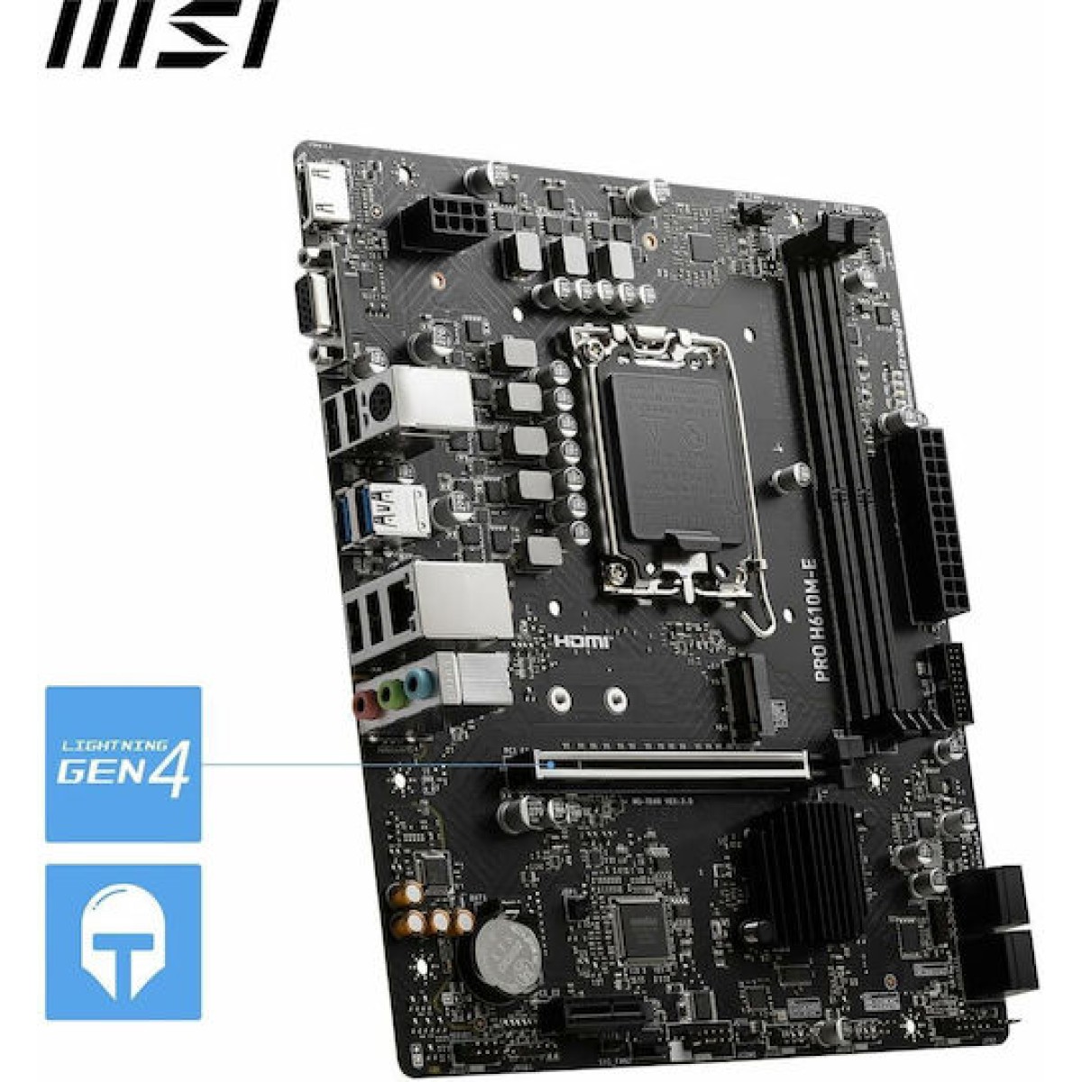 MSI PRO H610M-E Motherboard Micro ATX με Intel 1700 Socket 7D48-019R
