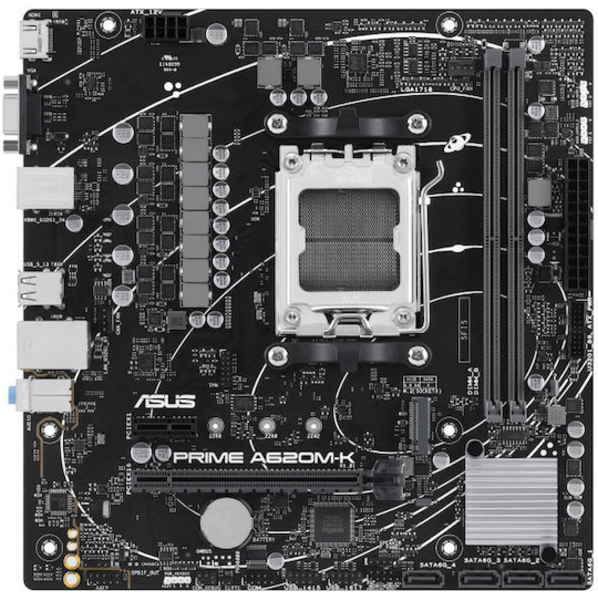 Asus Prime A620M-K Motherboard Micro ATX με AMD AM5 Socket 90MB1F40-M0EAY0