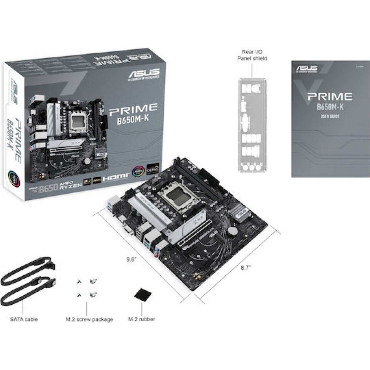 Asus Prime B650M-K Motherboard Micro ATX με AMD AM5 Socket