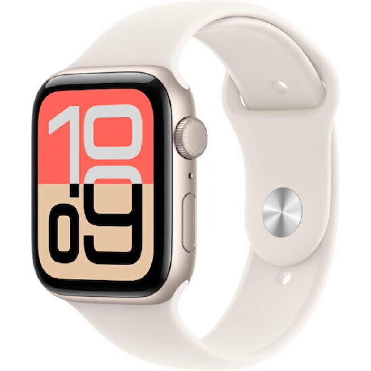 Apple Watch SE 3 Aluminium 40mm Αδιάβροχο με Παλμογράφο (Starlight Aluminium Case with Starlight Sport Band - S/M)