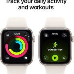 Apple Watch SE 3 Aluminium 40mm Αδιάβροχο με Παλμογράφο (Starlight Aluminium Case with Starlight Sport Band - S/M)