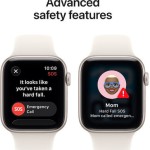 Apple Watch SE 3 Aluminium 40mm Αδιάβροχο με Παλμογράφο (Starlight Aluminium Case with Starlight Sport Band - S/M)