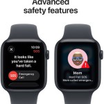 Apple Watch SE 3 Aluminium 40mm Αδιάβροχο με Παλμογράφο (Midnight Aluminium Case with Midnight Sport Band - S/M)