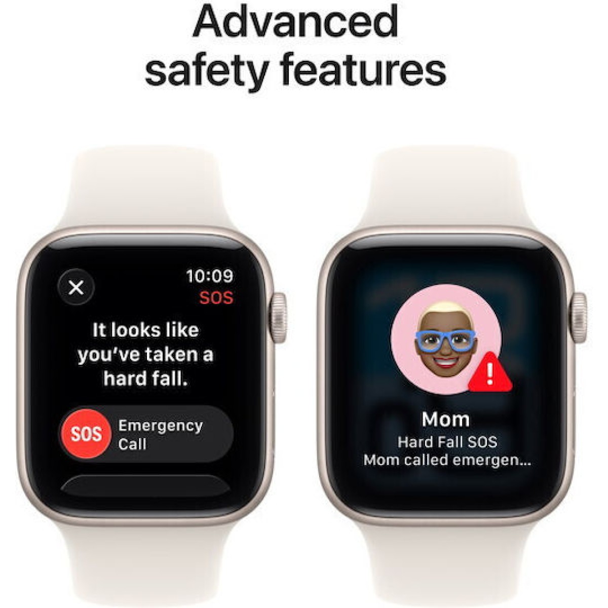 Apple Watch SE 3 Aluminium 44mm Αδιάβροχο με Παλμογράφο (Starlight Aluminium Case with Starlight Sport Band - S/M)