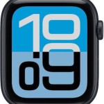 Apple Watch SE 3 Aluminium 44mm Αδιάβροχο με Παλμογράφο (Midnight Aluminium Case with Midnight Sport Band - M/L)