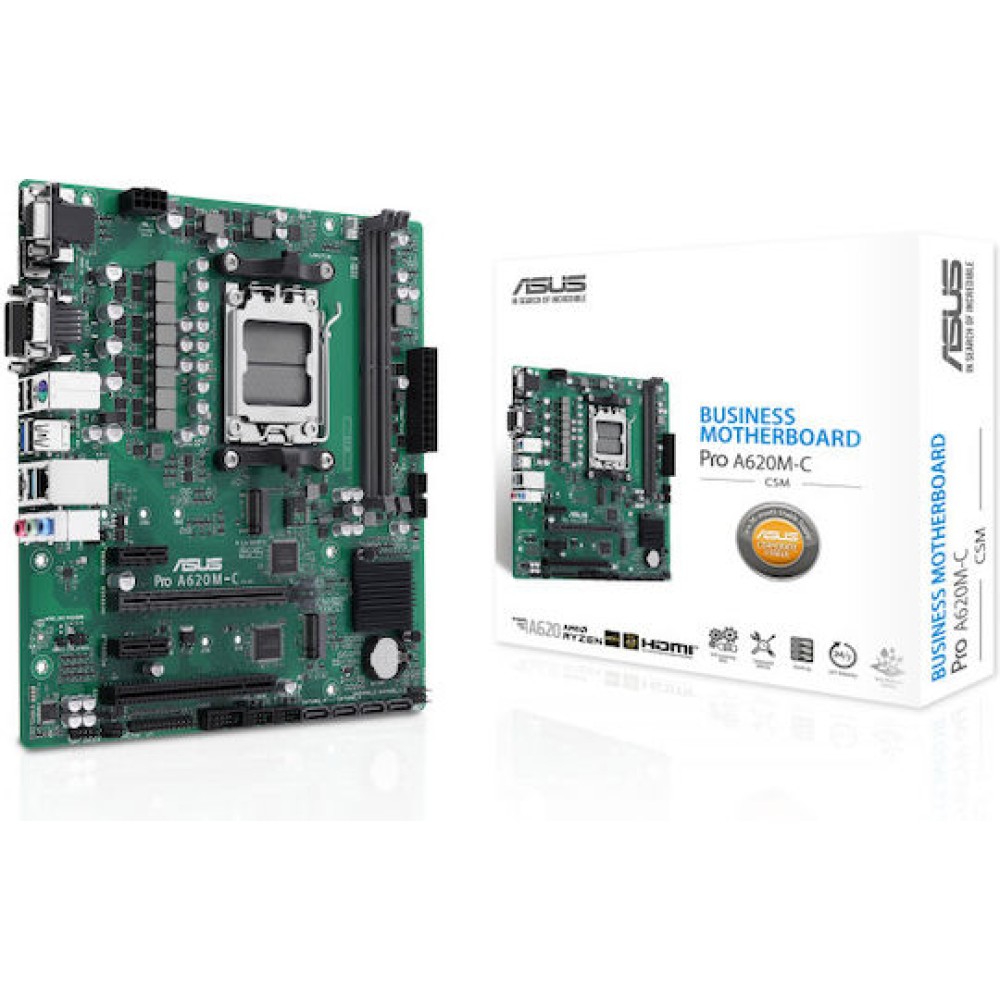 Asus Pro A620M-C-CSM Motherboard Micro ATX με AMD AM5 Socket 90MB1F80-M0EAYC