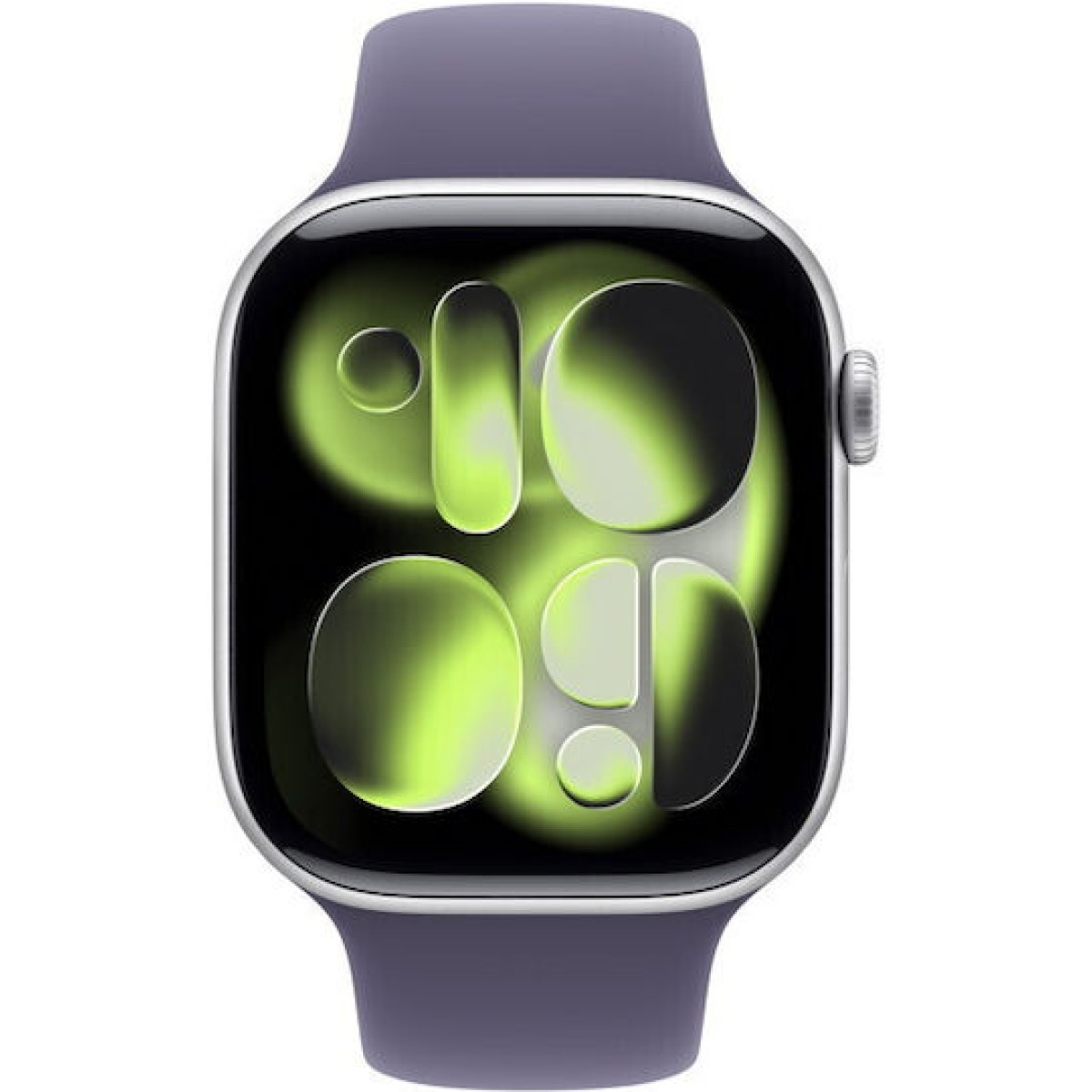 Apple Watch Series 11 Aluminium 46mm Αδιάβροχο με Παλμογράφο (Silver Aluminium Case with Purple Fog Sport Band - M/L)