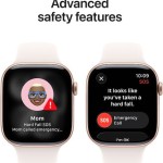 Apple Watch Series 11 Cellular Aluminium 42mm Αδιάβροχο με eSIM και Παλμογράφο (Rose Gold Aluminium Case with Light Blush Sport Band - S/M)