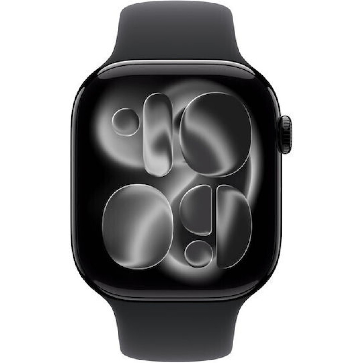 Apple Watch Series 11 Cellular Aluminium 46mm Αδιάβροχο με eSIM και Παλμογράφο (Jet Black Aluminium Case with Black Sport Band - M/L)
