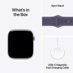 Apple Watch Series 11 Cellular Aluminium 46mm Αδιάβροχο με eSIM και Παλμογράφο (Silver Aluminium Case with Purple Fog Sport Band - M/L)