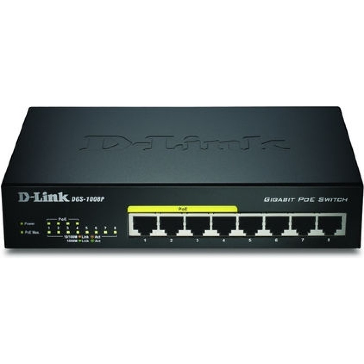 D-Link DGS-1008P Unmanaged L2 PoE Switch με 8 Θύρες Gigabit (1Gbps) Ethernet