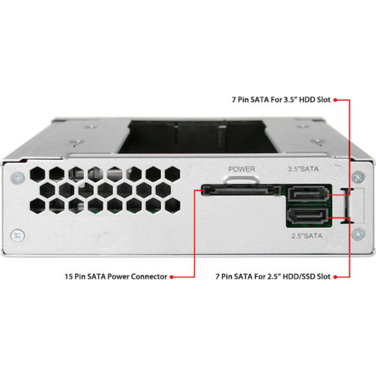 Icy Dock DuoSwap 2.5 inch-3.5 inch Hot-Swap SATA/SAS HDD/SSD Trayless Mobile Rack Backplane Cage for External 5.25Inch Drive Bay Μαύρο