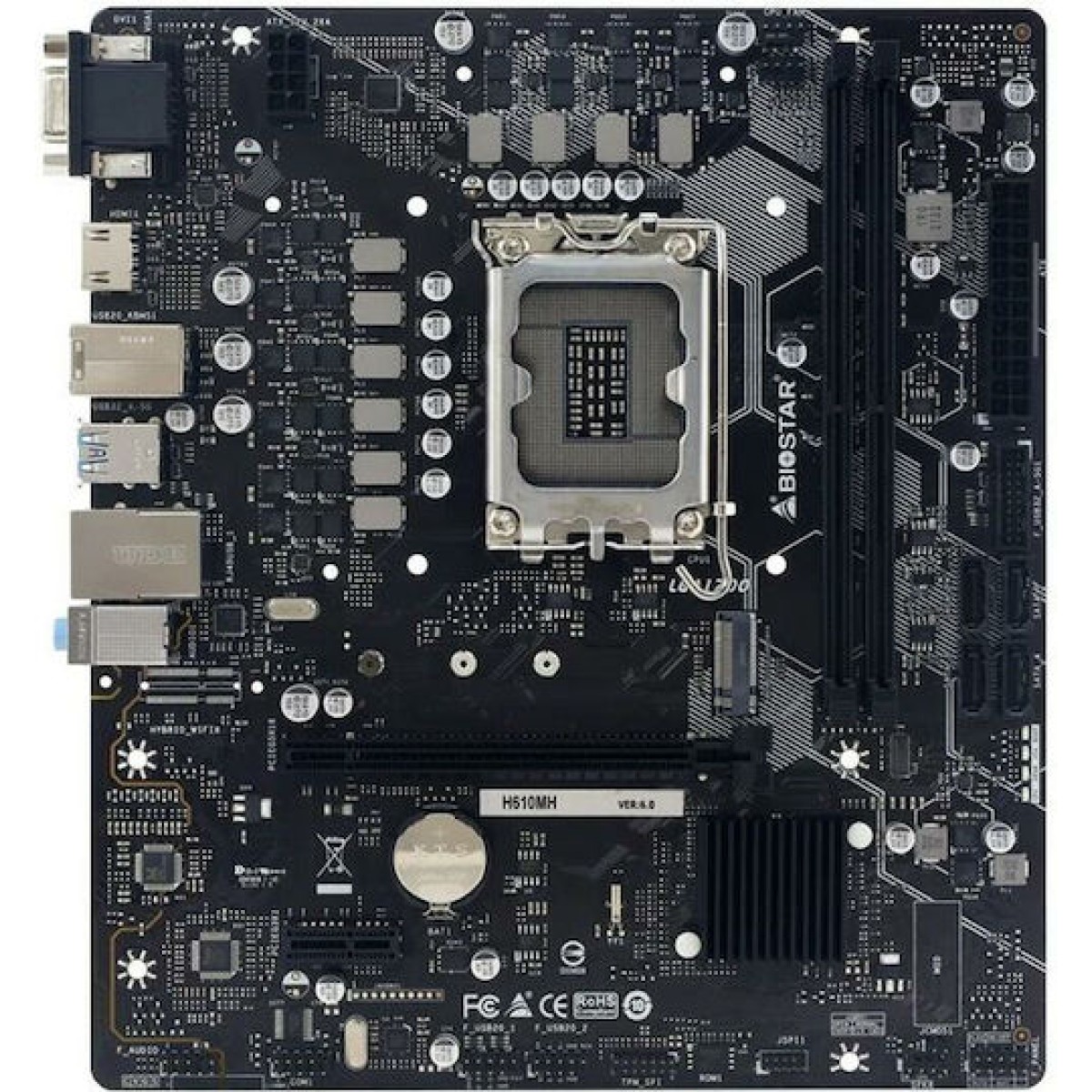 Biostar H610MH D5 Ver. 6.3 Motherboard Micro ATX με Intel 1700 Socket