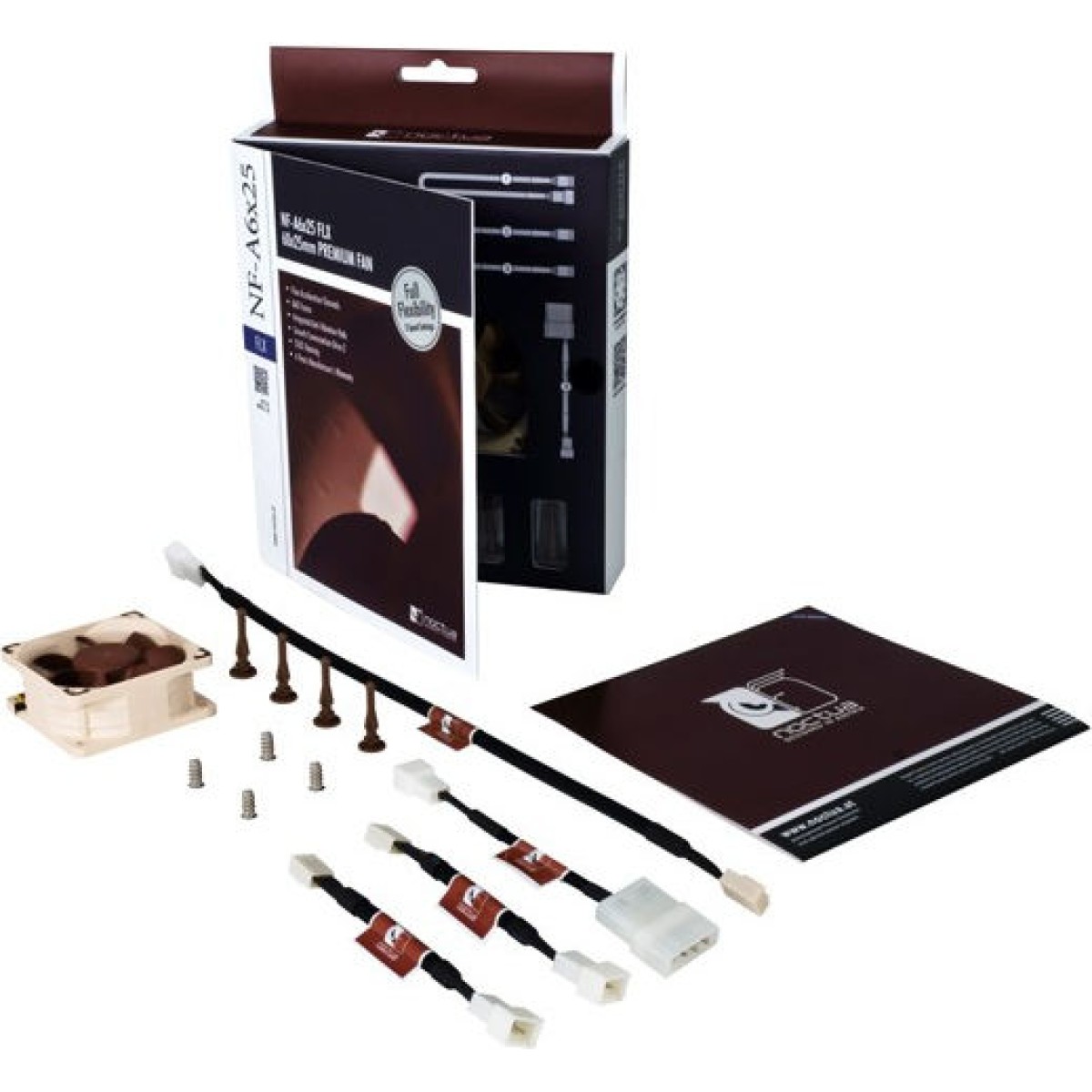 Noctua NF-A6x25 FLX Case Fan 60mm με Σύνδεση 4-Pin Molex / 3-Pin Καφέ