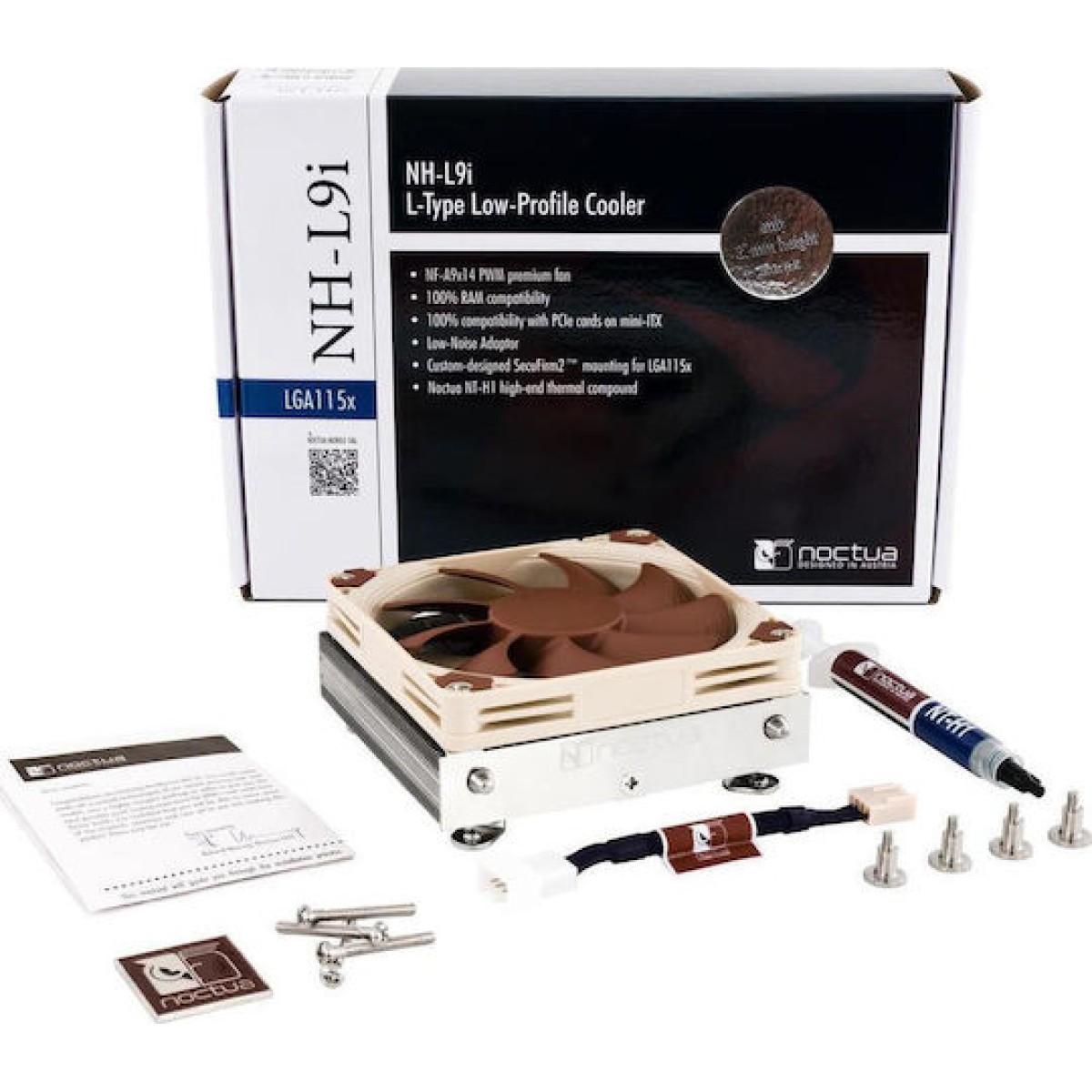 Noctua NH-L9i Ψύκτρα Επεξεργαστή Low Profile για Socket 115x Καφέ