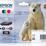 Epson 26 Γνήσιο Πακέτο 4 Μελανιών Εκτυπωτή InkJet Κίτρινο / Κυανό / Ματζέντα / Μαύρο (C13T26164010)