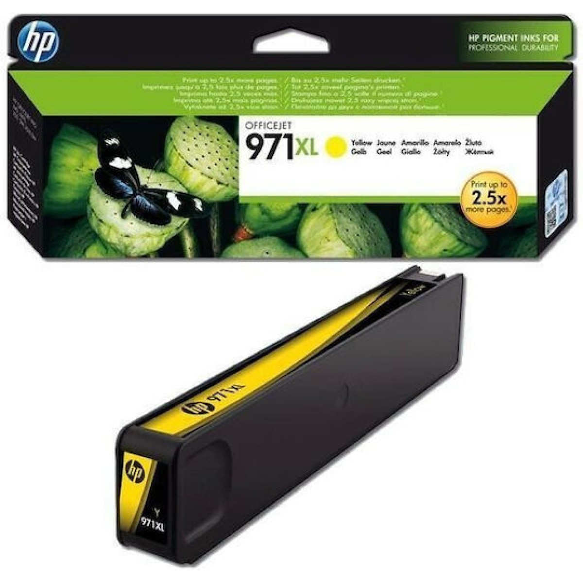 HP 971XL Γνήσιο Μελάνι Εκτυπωτή InkJet Κίτρινο (CN628AE)