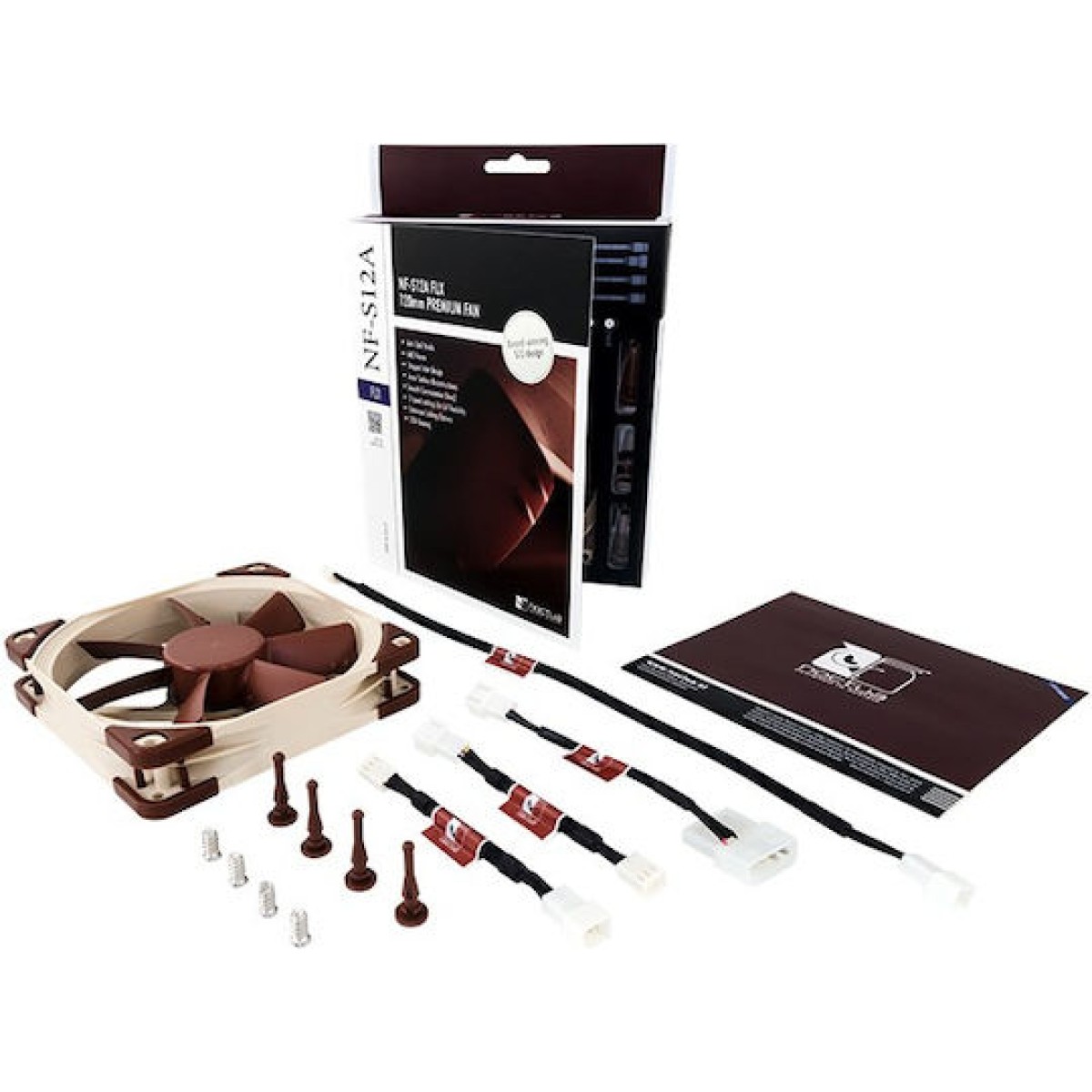 Noctua NF-S12A FLX Case Fan 120mm με Σύνδεση 4-Pin Molex / 3-Pin Καφέ