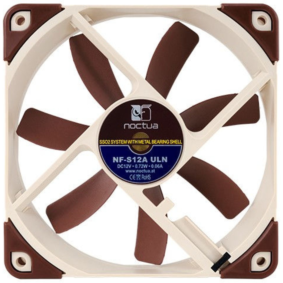 Noctua NF-S12A ULN Case Fan 120mm με Σύνδεση 4-Pin Molex / 3-Pin Καφέ