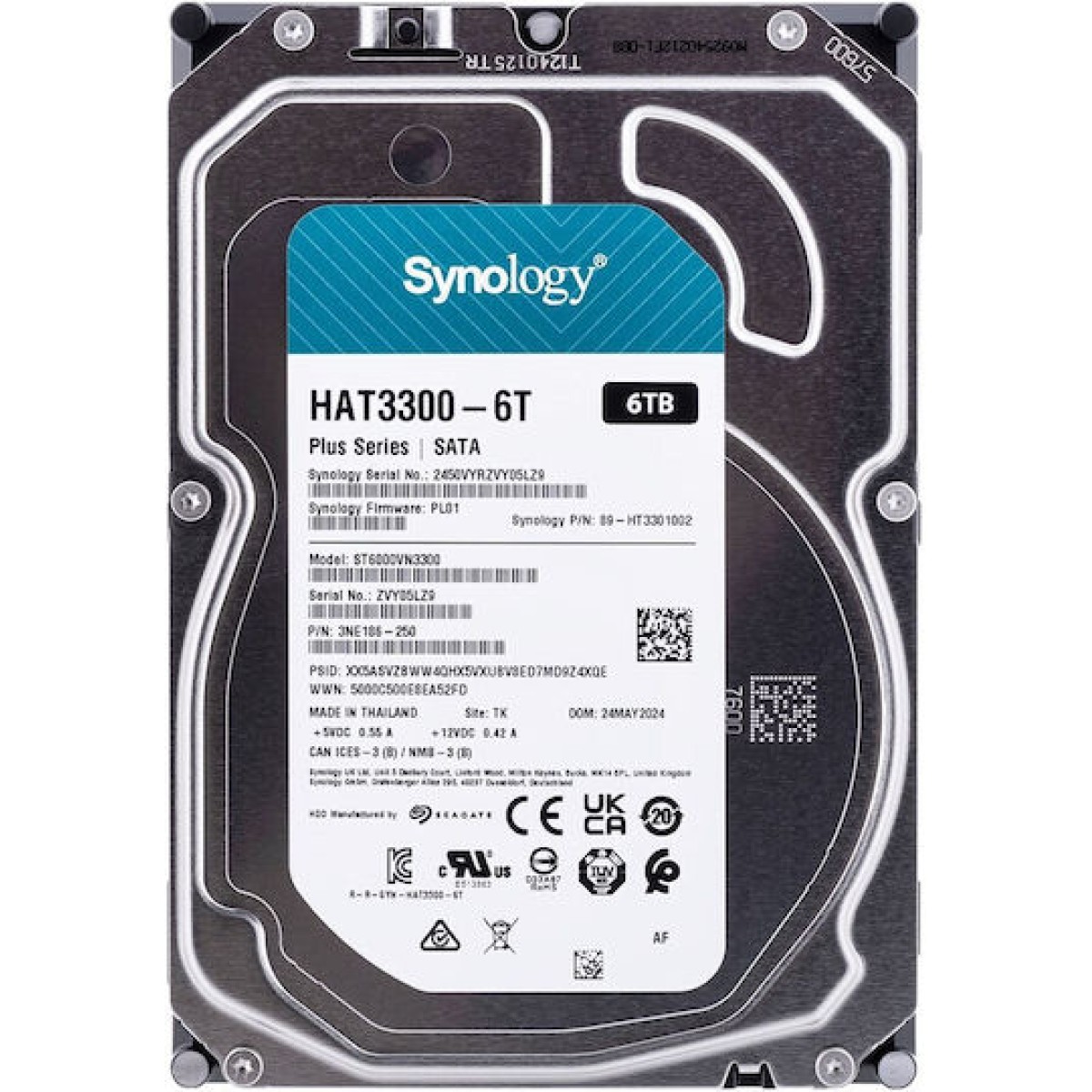 Synology Plus 6TB HDD Σκληρός Δίσκος 3.5