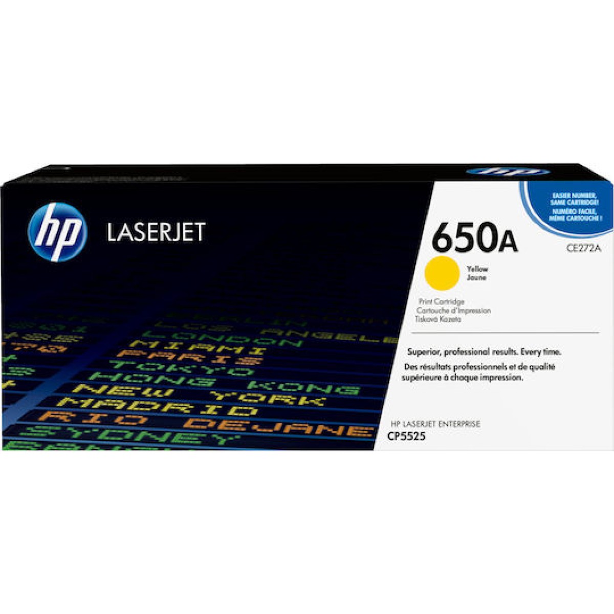 HP 650A Γνήσιο Toner Laser Εκτυπωτή Κίτρινο 15000 Σελίδων (CE272A)