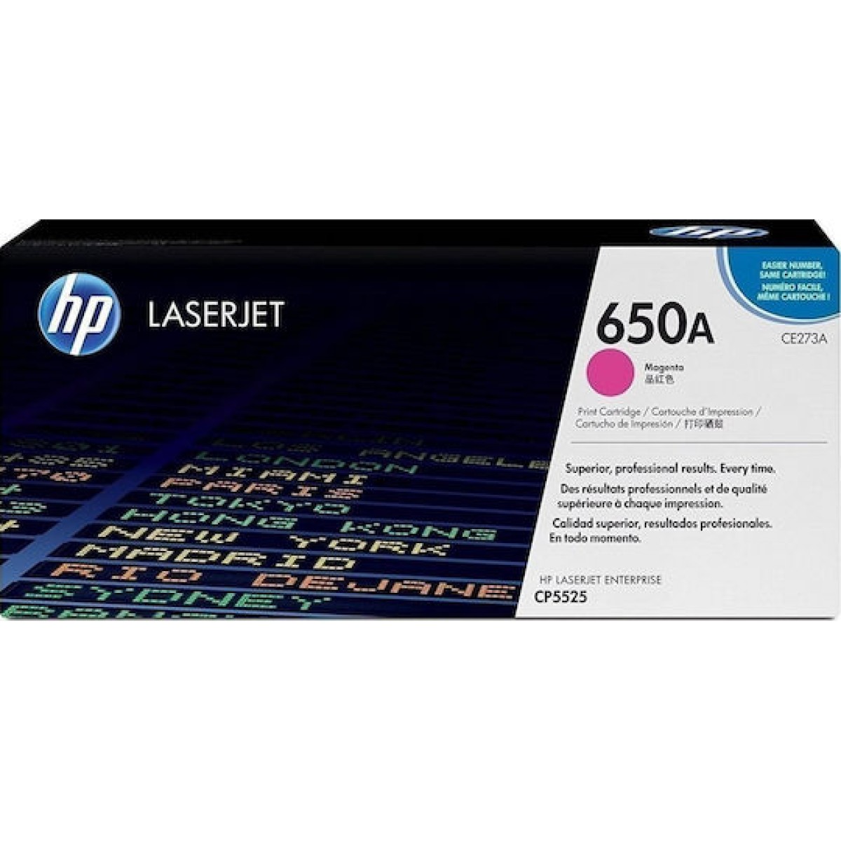 HP 650A Γνήσιο Toner Laser Εκτυπωτή Ματζέντα 15000 Σελίδων (CE273A)