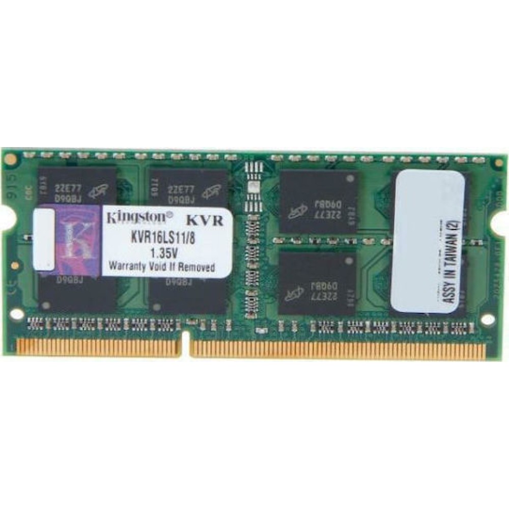 Kingston DDR3 με Module 1x8GB και Ταχύτητα 1600 για Laptop