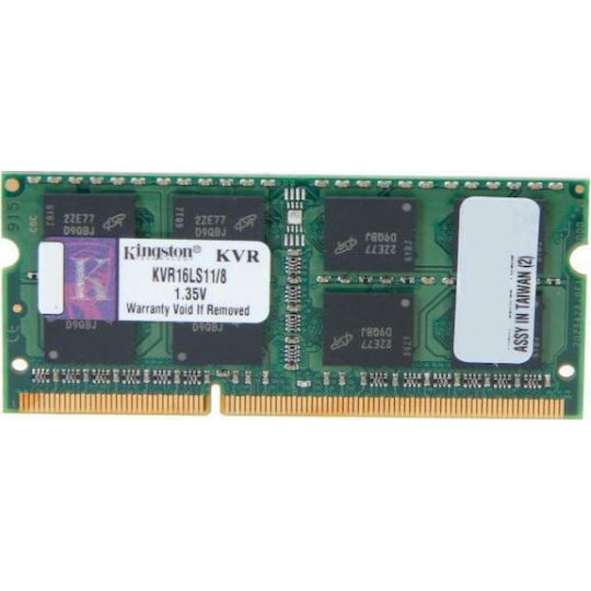 Kingston DDR3 με Module 1x8GB και Ταχύτητα 1600 για Laptop