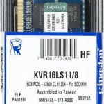 Kingston DDR3 με Module 1x8GB και Ταχύτητα 1600 για Laptop