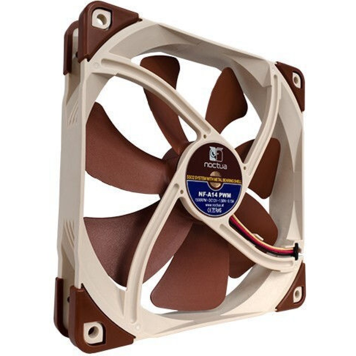 Noctua NF-A14 Case Fan 140mm με Σύνδεση 4-Pin PWM Καφέ