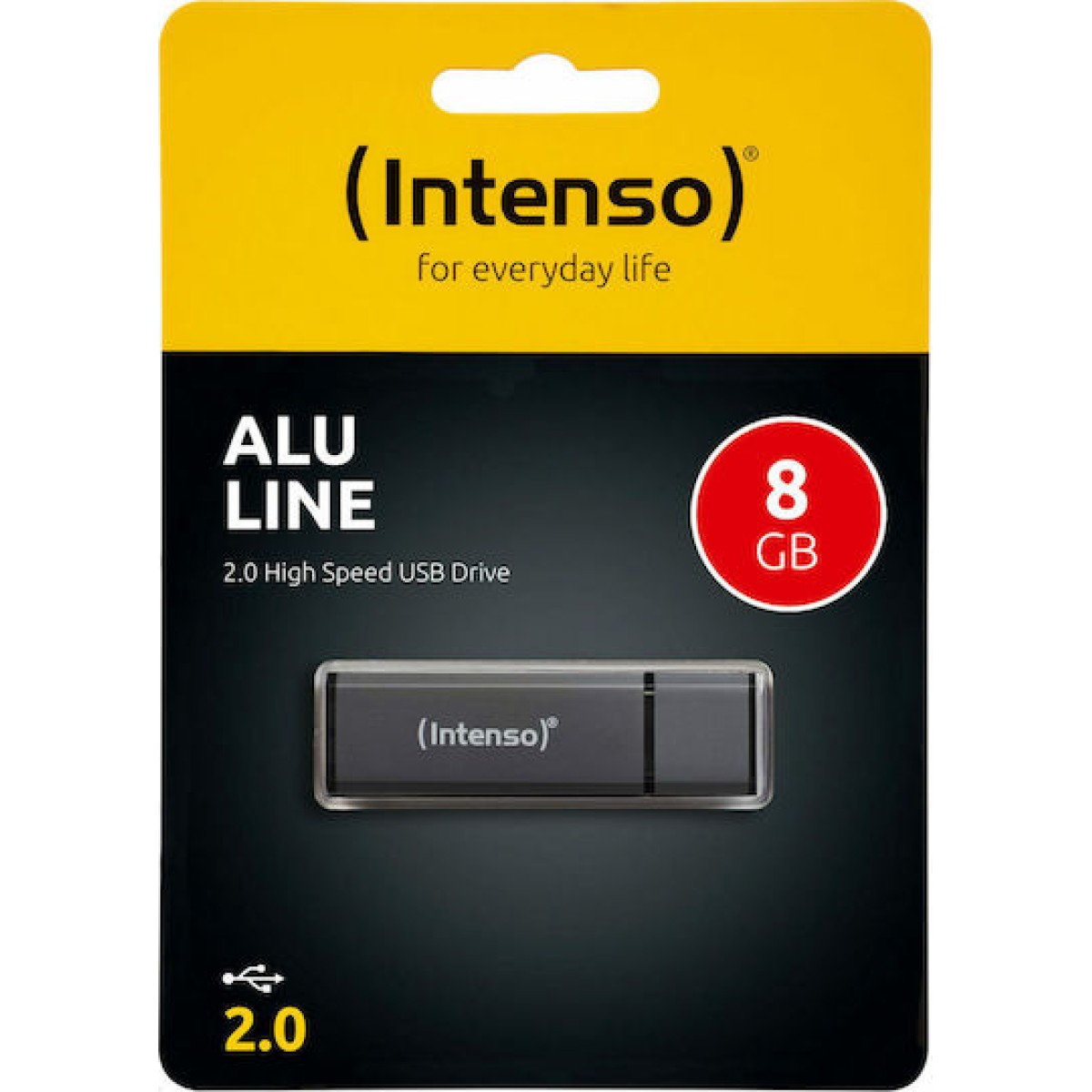 Intenso Alu Line 8GB USB 2.0 Stick Γκρι
