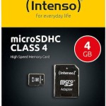 Intenso microSDHC 4GB Class 4 με αντάπτορα