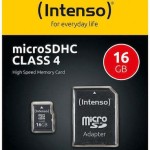 Intenso microSDHC 16GB Class 4 Default Speed με αντάπτορα