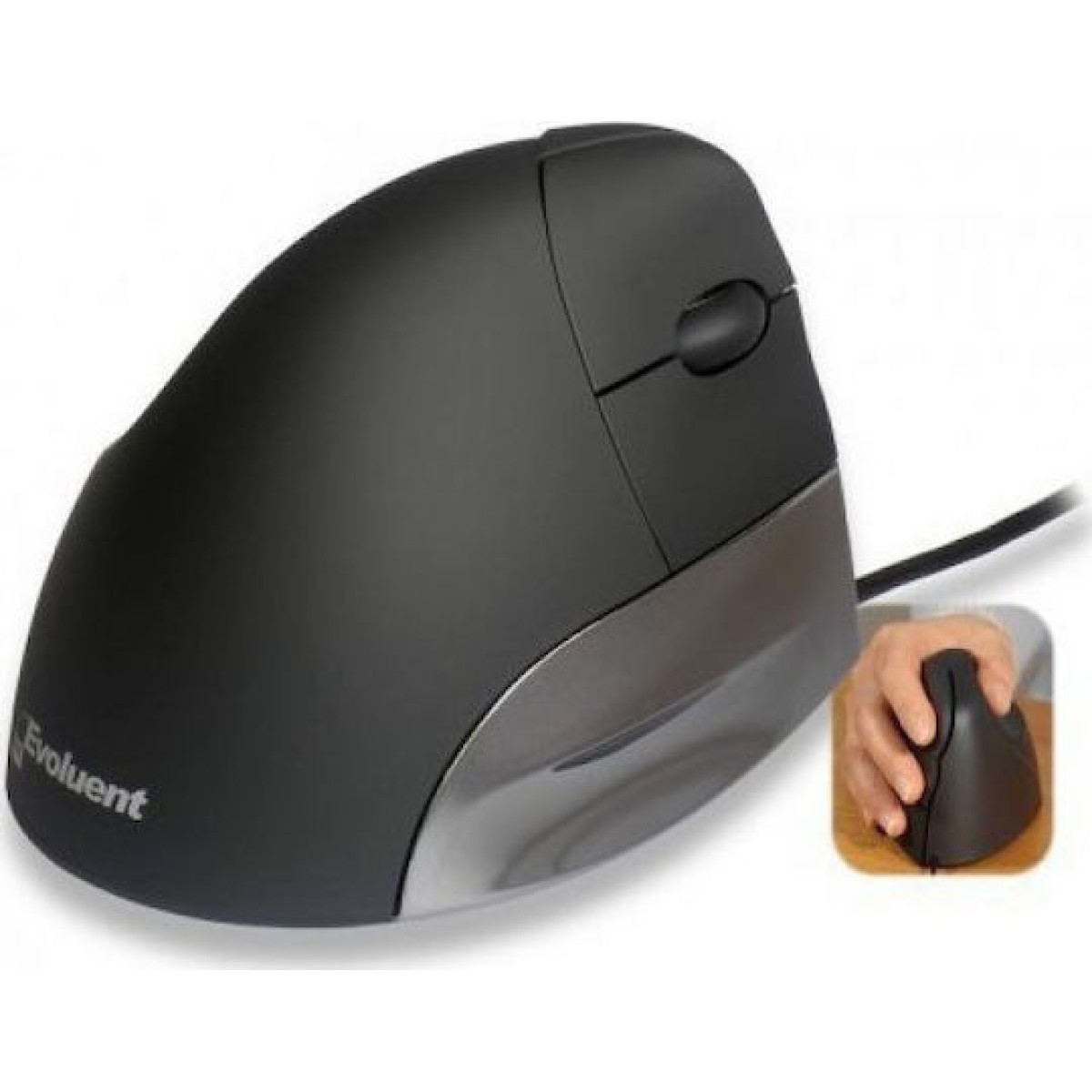 Evoluent VerticalMouse Ενσύρματο Εργονομικό Ποντίκι Γκρι