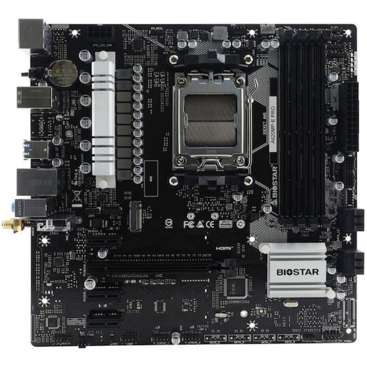 Biostar A620MP-E PRO v6.0 Wi-Fi Motherboard Micro ATX με AMD AM5 Socket