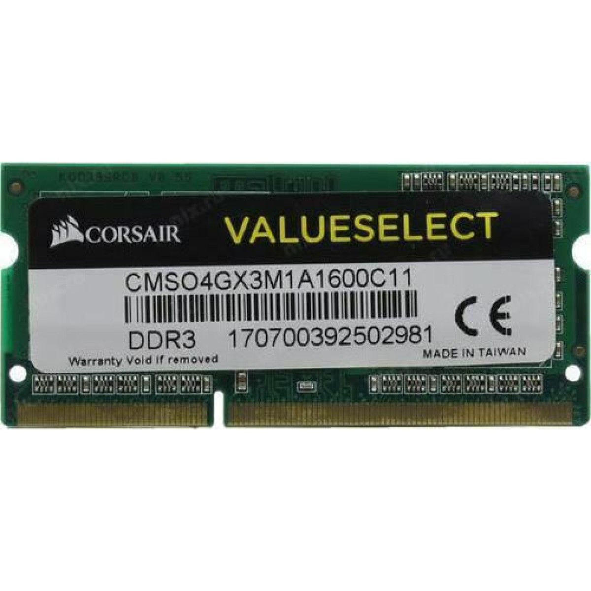 Corsair Value Select DDR3 με Module 1x4GB και Ταχύτητα 1600 για Laptop