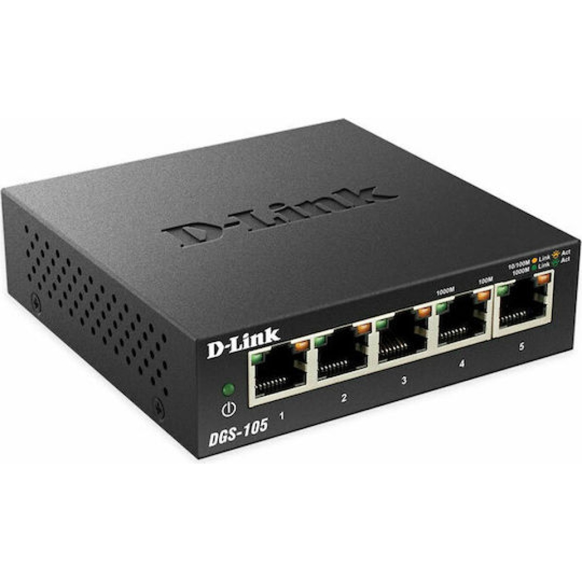 D-Link DGS-105 Unmanaged L2 Switch με 5 Θύρες Gigabit (1Gbps) Ethernet