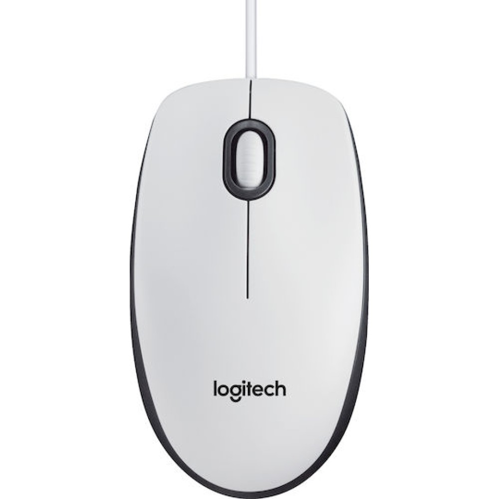 Logitech B100 Ενσύρματο Ποντίκι Λευκό