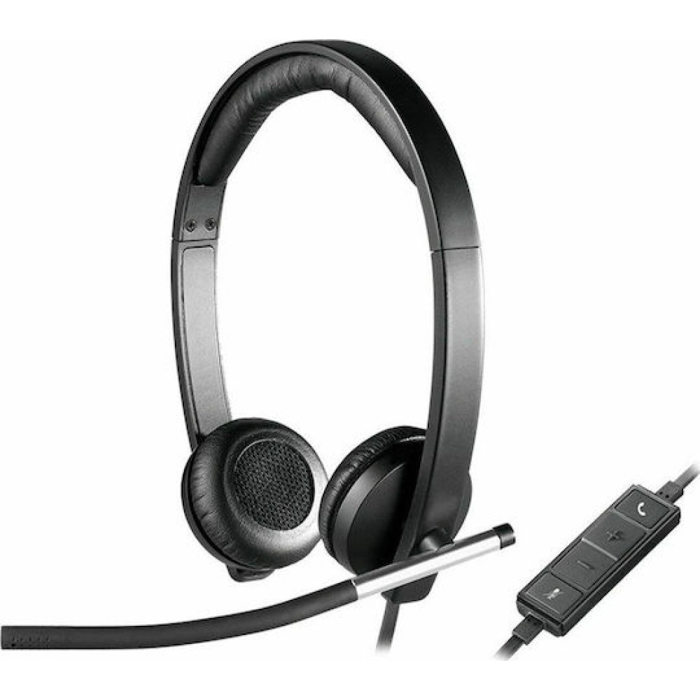 Logitech H650e On Ear Multimedia Ακουστικά με μικροφωνο και σύνδεση USB