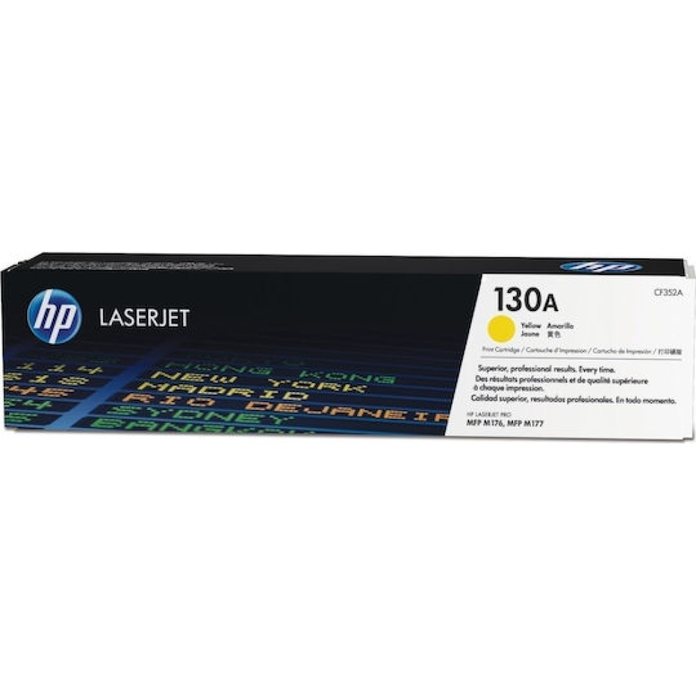 HP 130A Γνήσιο Toner Laser Εκτυπωτή Κίτρινο 1000 Σελίδων (CF352A)