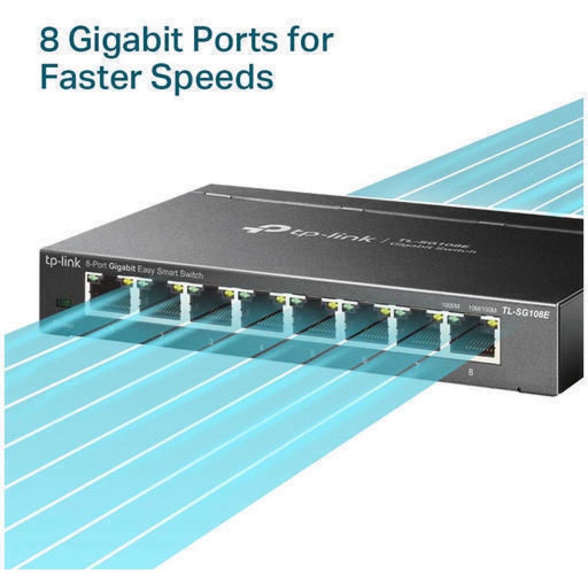 TP-LINK TL-SG108E v6 Unmanaged L2 Switch με 8 Θύρες Gigabit (1Gbps) Ethernet