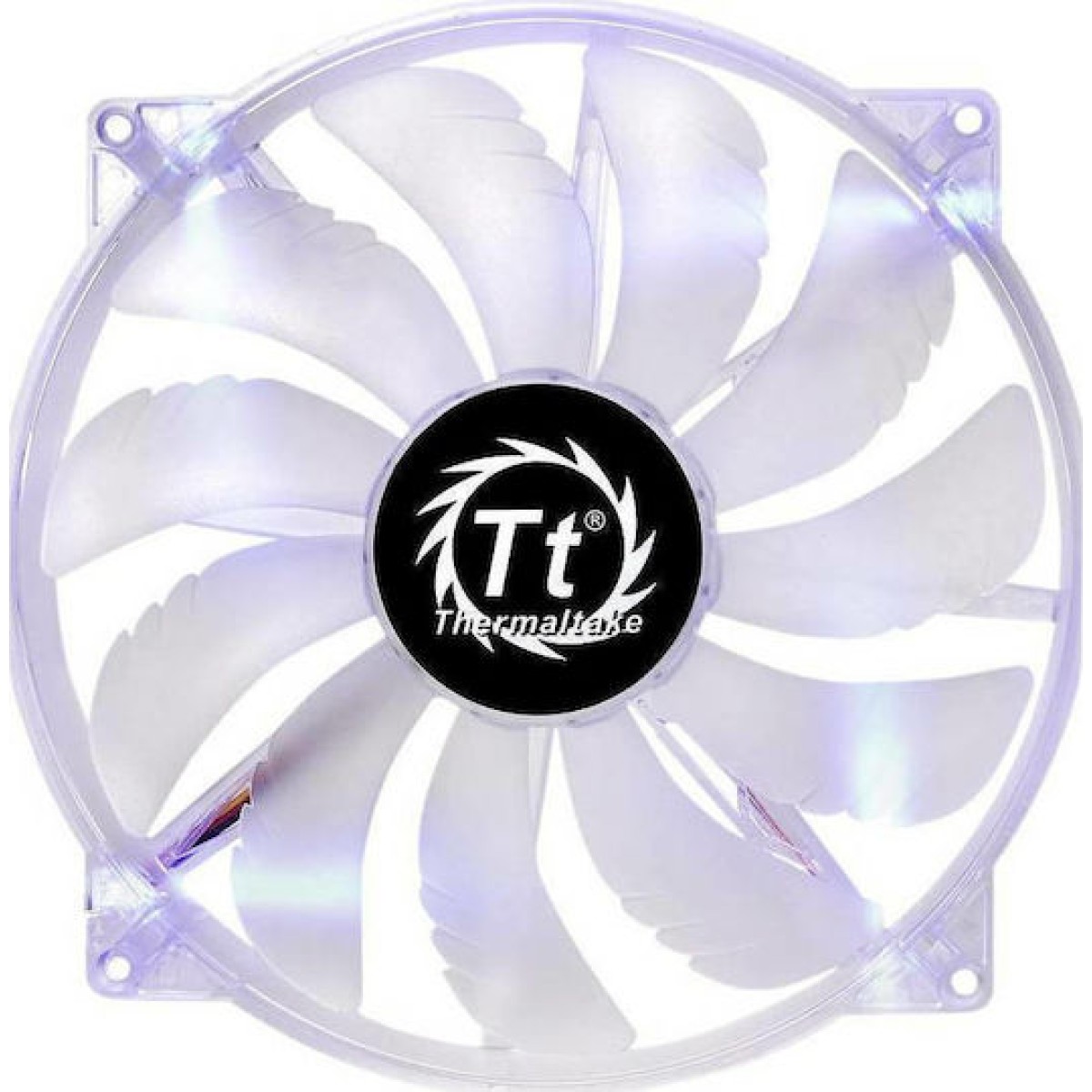 Thermaltake Pure 20 LED Case Fan 200mm με Μπλε Φωτισμό και Σύνδεση 3-Pin Λευκό