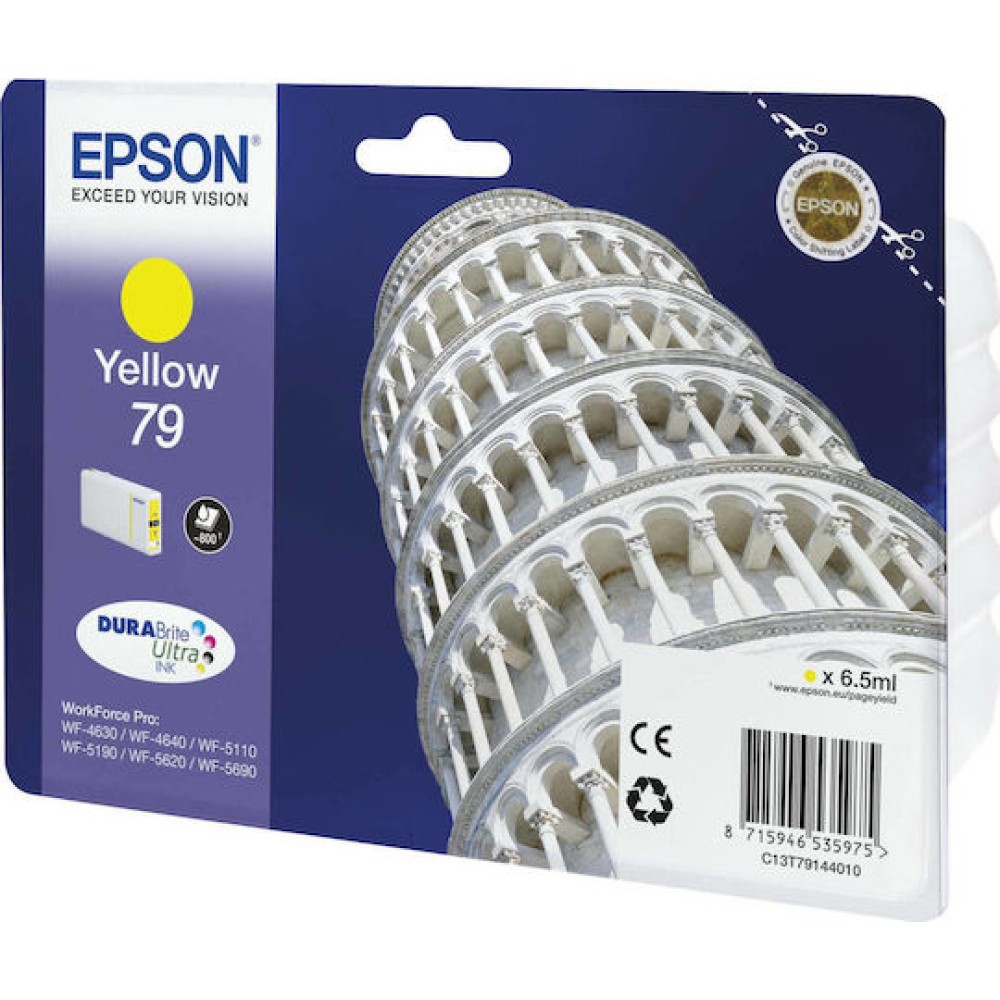 Epson 79 Γνήσιο Μελάνι Εκτυπωτή InkJet Κίτρινο (C13T79144010)